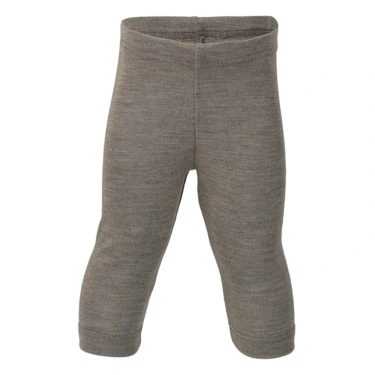 Legging wol/zijde walnoot