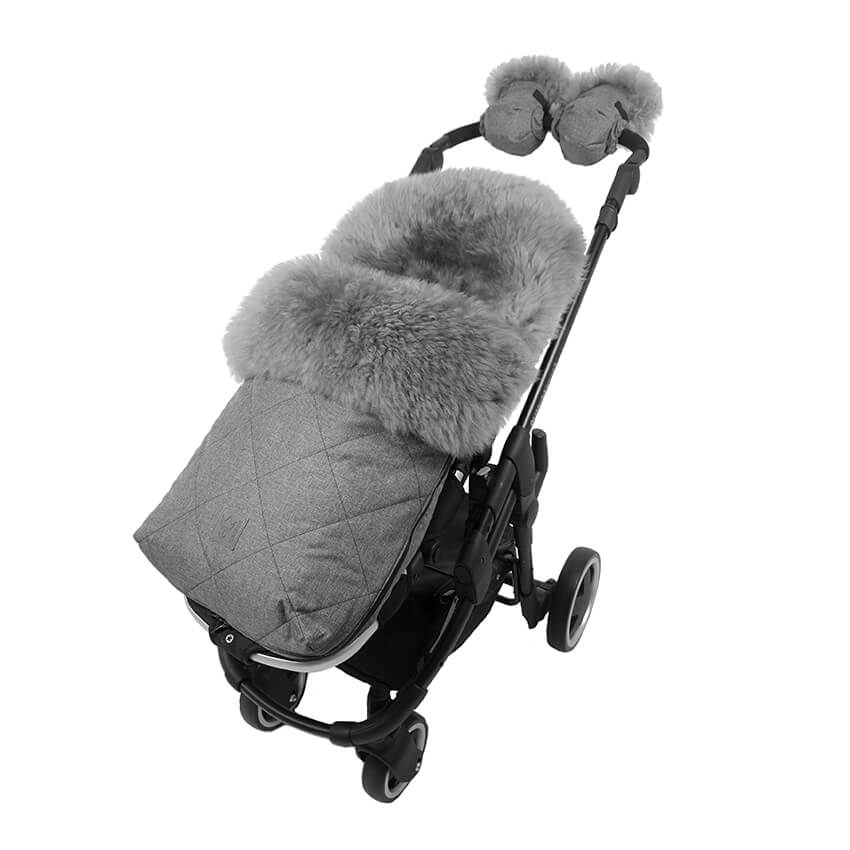 Kaiser Premium voetenzak schapenvacht cappuccino antraciet - koop je bij  Baby Natura!