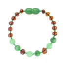 Cognac/green jade