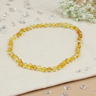 Baby Natura Barnsteen ketting kind Honey Baby Natura Barnsteen ketting kind Honey