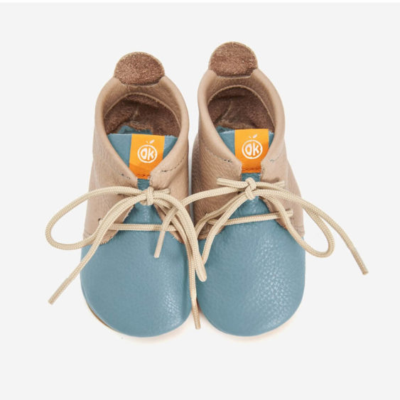 Orangenkinder Leren barefoot schoentjes "Amigo" - blauw