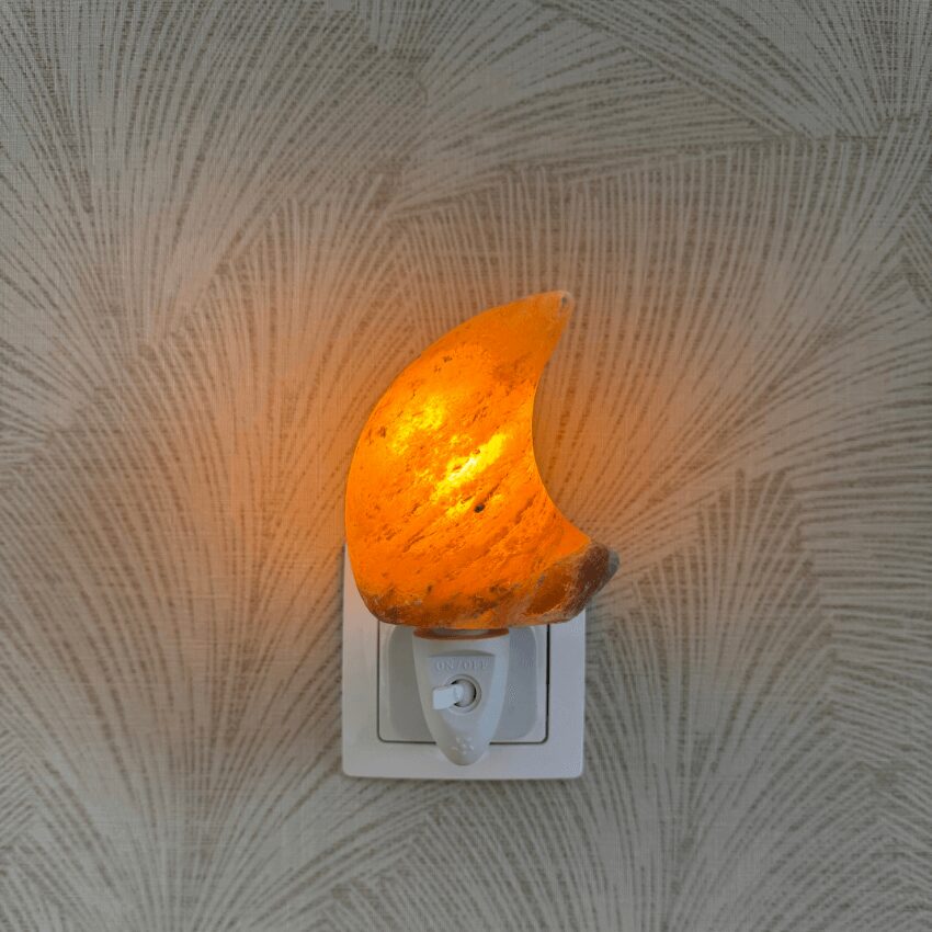 Baby Natura Himalayazout nachtlampje maan grijs Baby Natura Himalayazout nachtlampje maan grijs