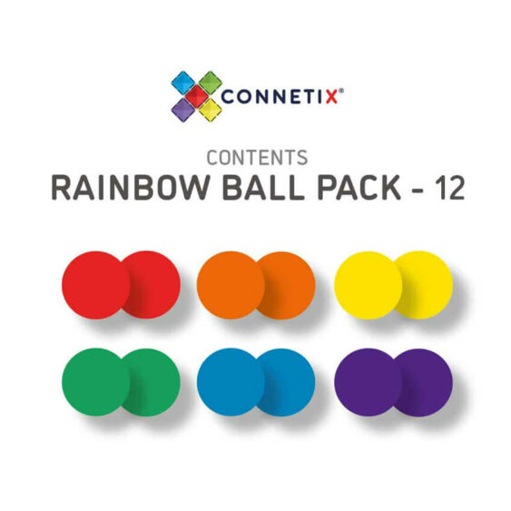 Regenboog ballen - 12 stuks
