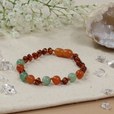 Baby Natura Barnsteen armband dames aventurijn - jade Baby Natura Barnsteen armband dames aventurijn - jade