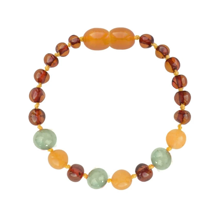 Cognac/green jade