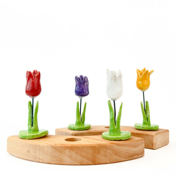 Rode tulp steker