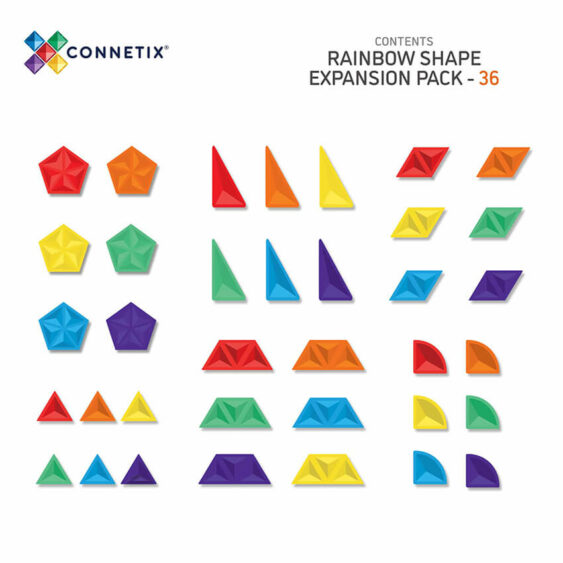 Rainbow shape expansion pack - 36 stuks
