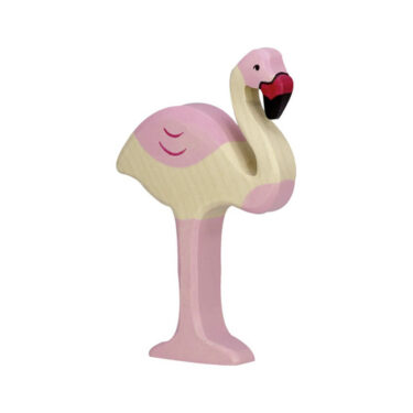 Houten flamingo