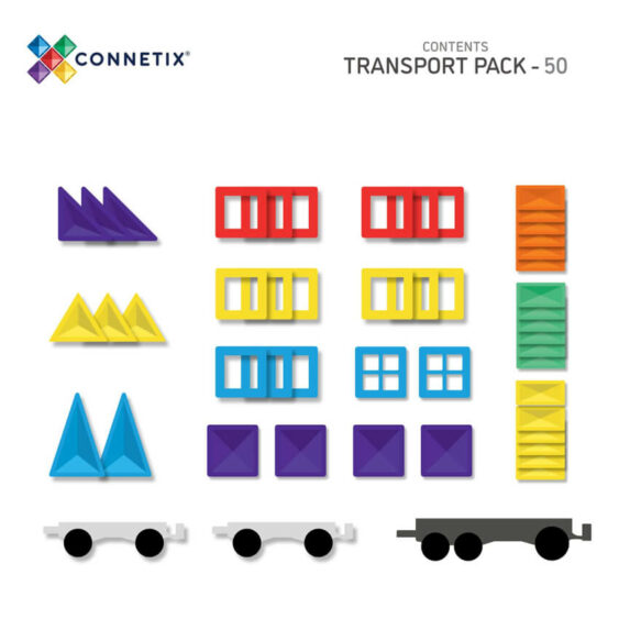 Connetix Tiles Regenboog transport pack - 50 delig