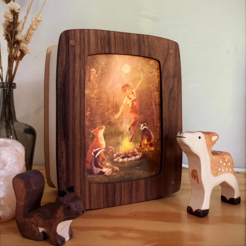 Het Houtlokael Kaartenlamp Luxe Walnoot Het Houtlokael Kaartenlamp Luxe Walnoot