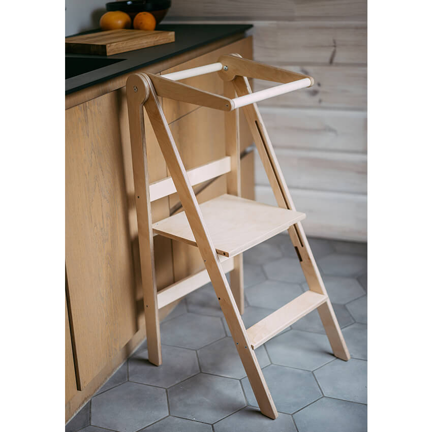 Baby Natura Houten opvouwbare leertoren - naturel Baby Natura Houten opvouwbare leertoren - naturel