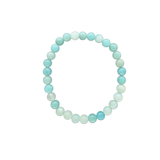 Baby Natura Amazoniet kogelarmband 6mm dames