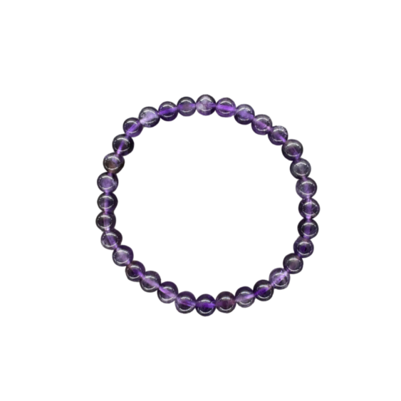 Baby Natura Amethist kogelarmband 6mm kind