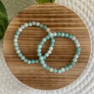 Baby Natura Amazoniet kogelarmband 6mm dames
