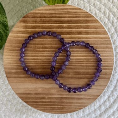 Baby Natura Amethist kogelarmband 6mm dames