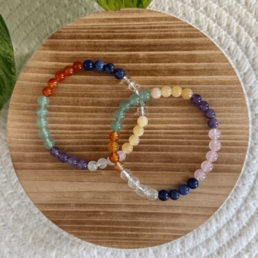 Baby Natura Chakra (7-kleuren) kogelarmband 6mm dames