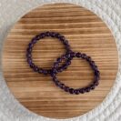 Baby Natura Amethist kogelarmband 6mm kind