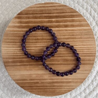 Baby Natura Amethist kogelarmband 6mm kind