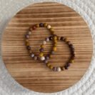 Baby Natura Tijgeroog kogelarmband 6mm kind