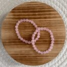 Baby Natura Rozekwarts kogelarmband 6mm kind