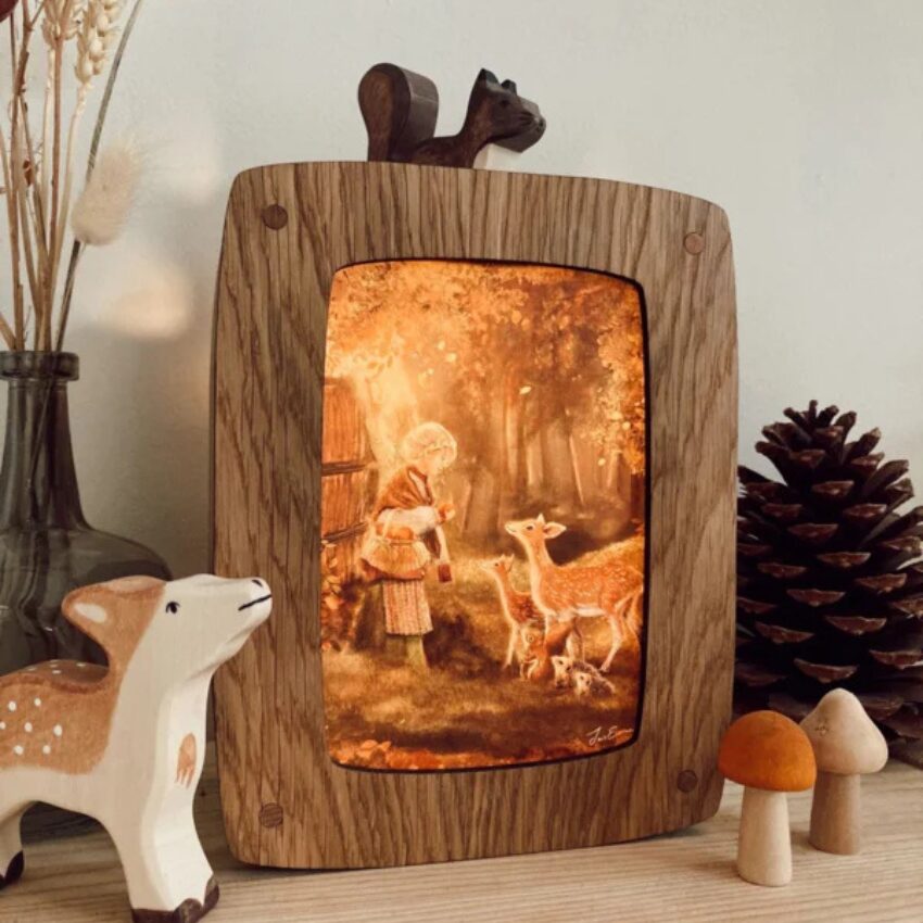 Het Houtlokael Kaartenlamp Luxe Eiken Het Houtlokael Kaartenlamp Luxe Eiken