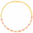 Amberos Barnsteen ketting kind milk - Pink Jade