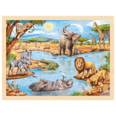 Goki Houten Puzzel Afrikaanse Savanne