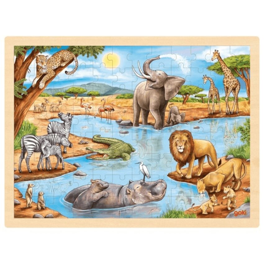 Goki Houten Puzzel Afrikaanse Savanne Goki Houten Puzzel Afrikaanse Savanne