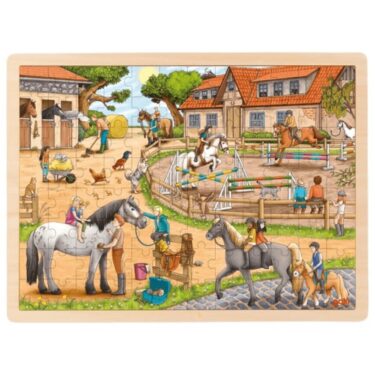 Goki Houten Puzzel Paardenmanege