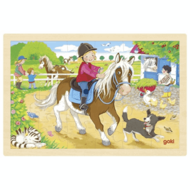 Goki Houten Puzzel Ponyboerderij