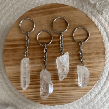 Baby Natura Amethist kristalletjes sleutelhanger