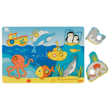 Goki Houten Puzzel Zee dieren