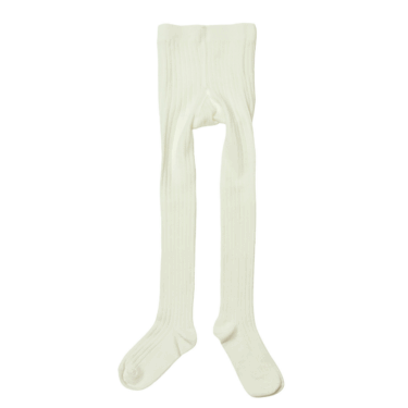 Wollen maillot / legging met voetjes Ecru Wollen maillot / legging met voetjes Ecru