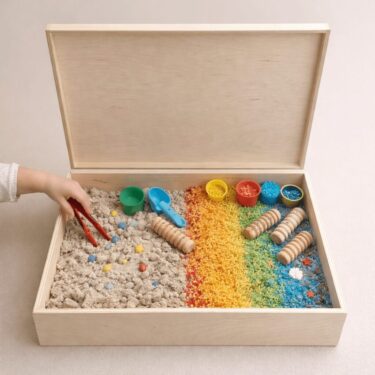 Baby Natura houten speelbak met deksel Baby Natura houten speelbak met deksel